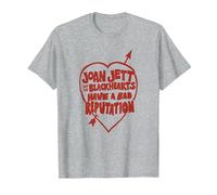Joan Jett y los Corazones Negros - Mala reputación Camiseta, Hombre, Gris Jaspeado, 3XL