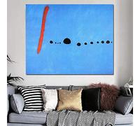 Joan Miró Abstract Blue Wall Art Canvas Painting Posters Prints Pintura moderna Cuadro de pared para sala de estar Decoración para el hogar 90x130cm Sin marco