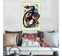 Joan Miró «Carota» - Póster artístico abstracto en lienzo, ideal para decoración de paredes en salas de estar modernas (30 x 45 cm, sin marco).