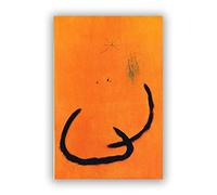 Joan Miró: d'eau sur la neige rose. Arte de pared de lienzo famoso. Reproducción sobre Lienzo. Cuadros de arte moderno. Dormitorio Salón Decoración Listo para colgar 50x80cm(19.6x61.5in) Enmarcado