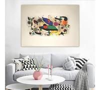 Joan Miró《Esculturas II》 Lienzo abstracto, lámina artística, póster, decoración de pared para el hogar (30x40cm/Sin marco)