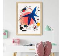 Joan Miró, famosa obra de arte surrealista, abstracta, retro, póster, impresiones en lienzo, pinturas, arte de pared, imágenes para decoración del hogar (70 x 100 cm/sin marco)