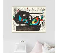 Joan Miró 《Homenaje a Joan Prats》 Impresiones en lienzo Pintura al óleo Obra de arte Póster Imagen Pared Hogar Sala Decoración (50x70cm)