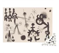 Joan Miró Imposible Puzzle Arte, Rompecabezas Pinturaarte para Adultos Y Adolescente, Obra De Arte De Puzzles Juego De, Rompecabezas Cuadros Famosos del Mundo De Madera 1000 Piezas