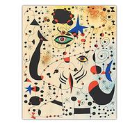 Joan Miro Pintura Reproducción de Carteles Cuadro en lienzo - impresión Obras de Arte-abstractas Cuadros famosos impreso sobre lienzo(In love with a woman)40x48cm(16x19in)sin marco