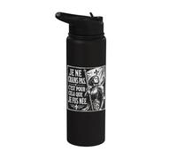 Joan of Arc Woodcut No tengo miedo. Nací para esto. Stainless Steel Insulated Water Bottle