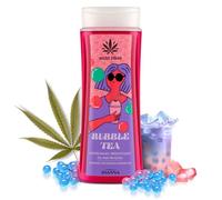 Joanna Gel de ducha extremadamente refrescante, gel de ducha hidratante, aroma a té de burbujas, no seca la piel, suave y agradable en la piel con extracto de cáñamo de 300 ml