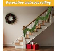 Joanns Deluxe Norfolk Pine Garland, Green Garland Christmas, Christmas Decorations Garland, Long Christmas Garland 9ft, For Table, Mantle, Wall, Indoor, Outdoor Christmas Decor(9FT)