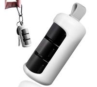 joaoxoko Organizador de píldoras de viaje, farmacia de bolsillo para viajes al aire libre, camping, 3 compartimentos pequeños para contener vitaminas, aceite de hígado de bacalao, pastillero de viaje