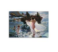 Joaquin Sorolla - Póster artístico de toros en el mar, lienzo y arte de pared, impresión moderna para decoración de dormitorio familiar, 20 x 30 cm