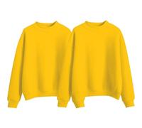JOASDAO Sudaderas de 2 piezas para mujer sin capucha, suéteres de gran tamaño, cuello redondo, manga larga, lindos, suéteres atléticos, sudaderas para entrenamiento, salir, tops para mujer, Reino