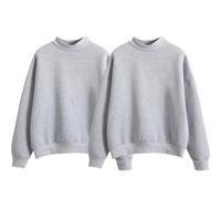 JOASDAO Sudaderas de 2 piezas para mujer sin capucha, suéteres de gran tamaño, cuello redondo, manga larga, lindos, suéteres atléticos, sudaderas para entrenamiento, salir, tops para mujer, Reino