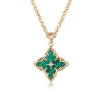 JOATVEE Mujeres Estrella Collares Colgante Oro Piedra Natural Cubic Zirconia Simple Dainty O Link Chain Todos Los Días Joyería De Moda, 18.3, Cobre, Circonia cúbica