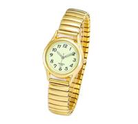 JOATVEE Reloj de pulsera de mujer para hombre, esfera luminosa, números árabes, reloj analógico de cuarzo, correa elástica de metal retro vintage, regalo bueno, Hombres - Oro, Pulsera