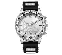 JOATVEE Relojes de silicona para hombre, relojes analógicos de cuarzo con esfera grande personalizada, relojes casuales de moda para hombres, E, Correa
