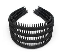 JOBAND Diademas negras para mujer, accesorios para el cabello, peine de dientes, diademas antideslizantes para mujer, diadema adecuada para mujeres y niñas (paquete de 4)