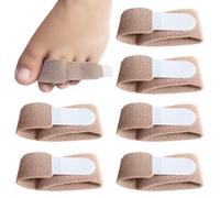 Joberio 6 vendas correctoras de dedos en martillo, almohadillas correctoras para dedos de los pies, separador de dedos en martillo, juego de férulas para la corrección de dedos en martillo y fijación