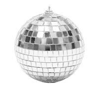 Joberio Bola reflectante, bolas de discoteca colgantes plateadas, decoraciones reflectantes de bola de discoteca, adorno de bola de discoteca para tema de discoteca, adornos colgantes para boda, hogar