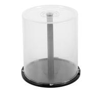 Joberio Contenedor para tartas de DVD, cubo de almacenamiento de DVD vacío | Caja de plástico transparente para tartas con husillo | Organizador de discos vacíos de capacidad para 100 | Cubo de