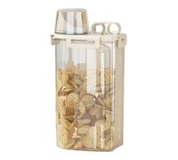 Joberio Contenedores de almacenamiento de alimentos, tarros transparentes gruesos con taza medidora, diseño transparente grueso, dispensador de alimentos secos, tarro de cocina sellado para arroz