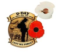 Joberio Insignia del día 80 D | 1944-2024 decoraciones de aterrizaje del día D 80 - Decoración de recuerdo, honrando a los héroes valientes de la historia valor inquebrantable