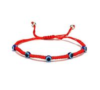 Joberio Pulsera de mal de, pulsera de cuerda de 7 nudos con tamaño ajustable, pulseras de cuerda de cuerda, pulseras de amuleto con embalaje de tarjeta de bendición, pulseras de la suerte para