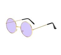 Joberio Sol Redondas - Sol Redondas Retro Lentes Color Pequeñas,Sol Redondas para Hombre Gafas Hippie para Mujer Groovy Favors