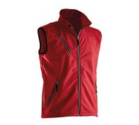 jobman Workwear 7502, 750271 - 4100 - 9 Softshell Chaleco Impermeable, Rojo, 3 x l