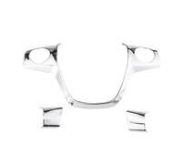 JOBOUND ABS Cromado embellecedor Volante Paillette Cubierta Pegatina Funda for Ford Focus 3 Mk3 2012-2014 Accesorios de Coche Plateado (Color : Sliver, Size : 4.8point)
