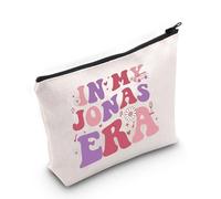 JoBros Music Band Gift The Album Tour Gift Music Fan - Bolsa de maquillaje con cremallera, Jonas Era Eu, Bolsa de cosméticos con impresión
