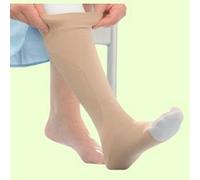 Jobst 114483 Jobs ULCERCARE - Media non-zippered Unisex puntera abierta Rodilla agudos, tamaño - , 2 x -Large calcetín de con 2 fundas y 1 & # 44; Color- Beige