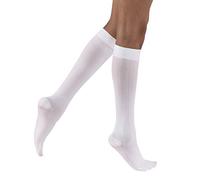 JOBST soSoft 8-15 mmHg Brocade Closed Toe Knee Support Stocking, White, Large by Jobst