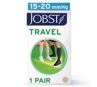 JOBST Travel Medias de viaje para mujer y hombre - ayuda a prevenir las trombosis venosas durante los viajes - suave, transpirable gracias al 33% de algodón, Beige, Talla 2