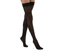 Jobst UltraSheer - Altos para muslos (30 a 40 mmHg, silicona), M, Negro, 1