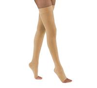 Jobst UltraSheer compresión apoyo rejilla 20 - 30 mmHg W/silicona banda de lunares, puntera abierta, pequeño, negro, S, Honey, 1