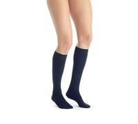 JOBST UltraSheer Medias de compresión hasta la rodilla de 15-20 mmHg, puntera cerrada, S, azul marino medianoche