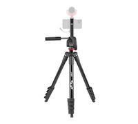 JOBY Compact Advanced Kit, Trípode de Cámara/Smartphone con Rótula 3 vías, Montura Univ. ¼-20 pulg., Pinza de Teléfono y Bolsa, CSC, DSLR, Sin Espejo, Móvil, Negro para Fotografía, Vídeo, Vlogging