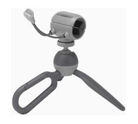 JOBY HandyPod Clip Mini Trípode con Mosquetón y Pinza para Smartphone iPhone Galaxy Pixel Cámara Compacta Sony ZV-1 II Color Gris (JB01839-BWW)