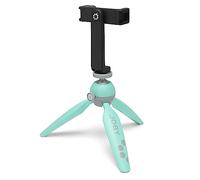 JOBY Kit HandyPod 2, Trípode de Mesa con Soporte para Móvil GripTight 360 y Pin Joint, Trípode para Móviles, Smartphones, Cámaras de Acción y Mirrorless, Dispositivos hasta 1.0Kg, Verde Azulado
