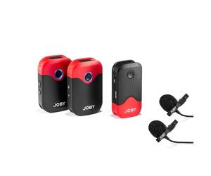 Joby Wavo Air Sistema de Micrófono Inalámbrico de 2.4Ghz, 2 Transmisores y Montaje Diseñado por Joby, Vlogging, Producción Películas, Entrevistas, Micrófonos Inalámbricos, Smartphone, Cámara