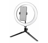 Jocca Aro de Luz para Móvil TIK Tok, Trípode para móvil con aro de Luz, Soporte Universal Antideslizante, Rotación 360, Selfie Stick Trípode, Anillo de Luz