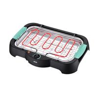 Jocca - Barbacoa Eléctrica Sobremesa | Grill sin Humo para Interiores | Plancha de Asar 2000W | Bandeja Extraíble | Asas Anti-Quemaduras | Fácil Limpieza