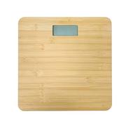 JOCCA - Báscula de Baño Digital en Bambú | Peso Máximo 180 kg | Pantalla LCD | Graduación Precisa 0.1 kg | Diseño Ecológico y Moderno | Funciona con Pilas AAA