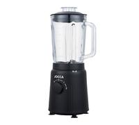 JOCCA - Batidora de Vaso con Jarra de Cristal 1,5L, 2 Velocidades + Pulse, Cuchillas de Acero Inoxidable, Sistema de Seguridad, Negro Mate, 1000W