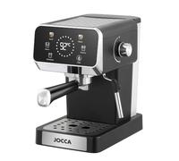JOCCA Cafetera Espresso 20 Bar con Pantalla Táctil y Vaporizador | Depósito de 1,3 L, 1350 W, filtros para 1 y 2 tazas, café molido o monodosis ESE, Americano, limpieza y bandeja calentatazas