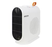 Jocca - Calefactor Eléctrico de Sobremesa 2000W, Bajo Consumo, Función Calor y Ventilador, 2 Velocidades, Termostato Regulable, Protección Sobrecalentamiento, Asa Transporte, Blanco