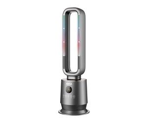 JOCCA - Calefactor Sin Aspas Digital 2000W con Mando a Distancia | Termoventilador Silencioso con Oscilación 70°, Temporizador, Termostato 16-36°C, Luz LED 7 Colores y Protección de Seguridad