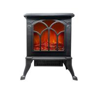 JOCCA - Chimenea Eléctrica y Calefactor 1500Wcon Efecto Llama Realista, Termostato Ajustable, 2 Niveles de Potencia 800/1500W, Protección Antivuelco y Sobrecalentamiento