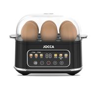 JOCCA Cocedor de Huevos Eléctrico para 6 Huevos, Panel Digital, 6 Programas y Apagado Automático