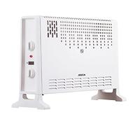 Jocca Convector/Radiador Eléctrico/Calefactor | Termostato 3 potencias 750,1250,2000W, Calor uniforme, Opción de ventilador, Función turbo, Piloto luminoso de funcionamiento (Blanco)